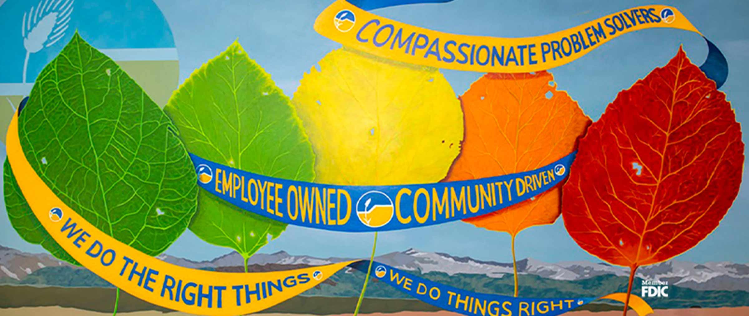 HPB Aspen Leaf mural